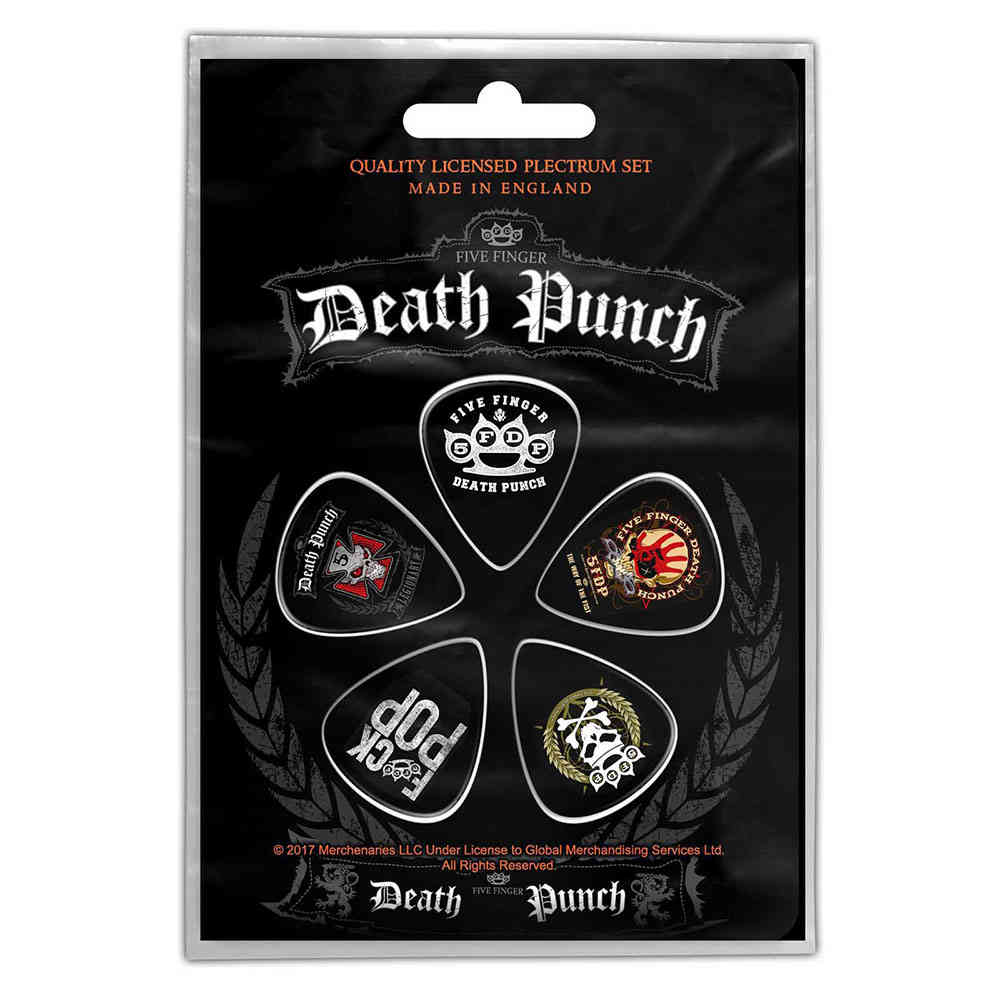 Five Finger Death Punch - Logos Plectrum - Set van 5 - Multicolours